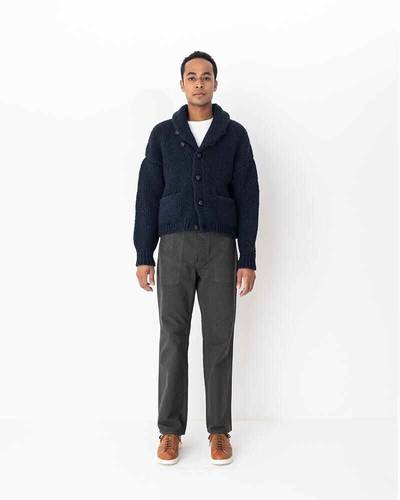 visvim COWICHAN SHORT HAND-KNIT NAVY outlook