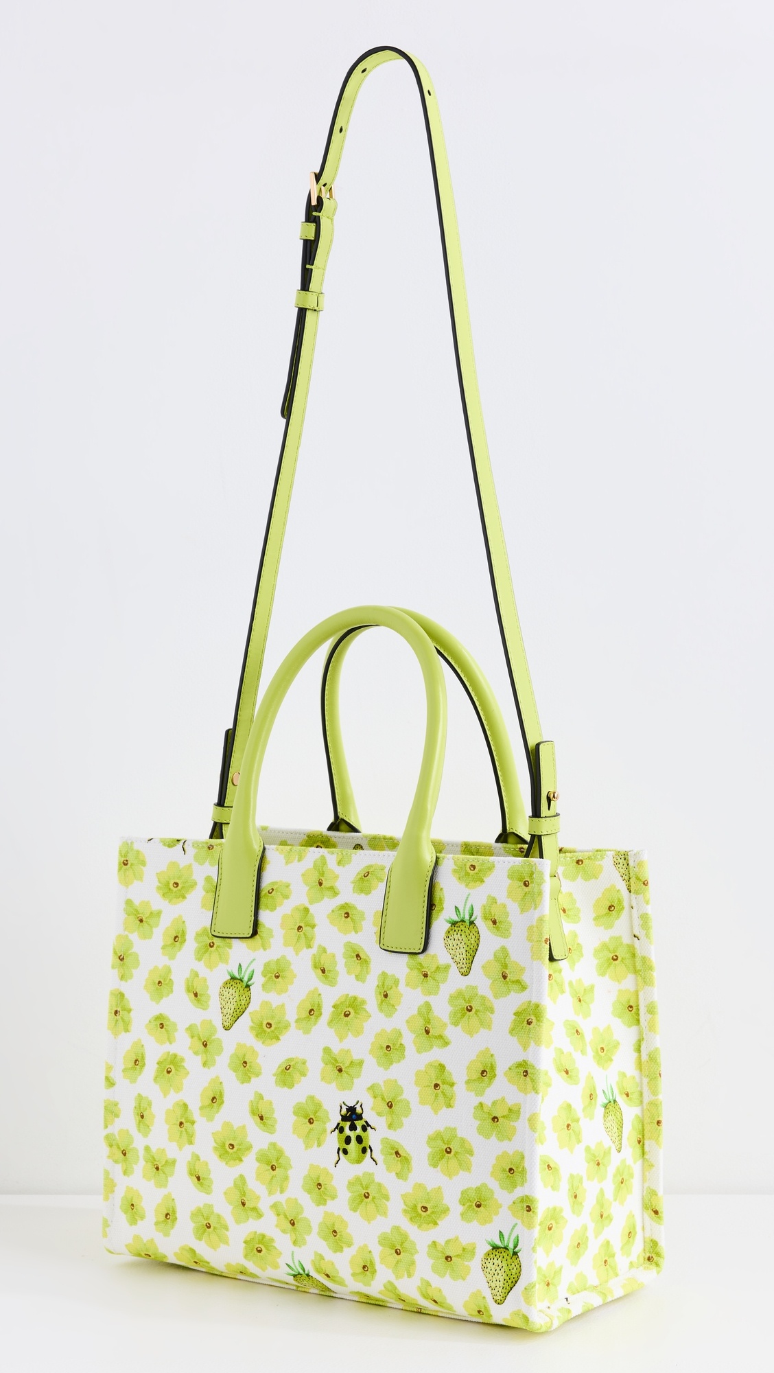 Fabric and Calf Leather Small Tote - 3