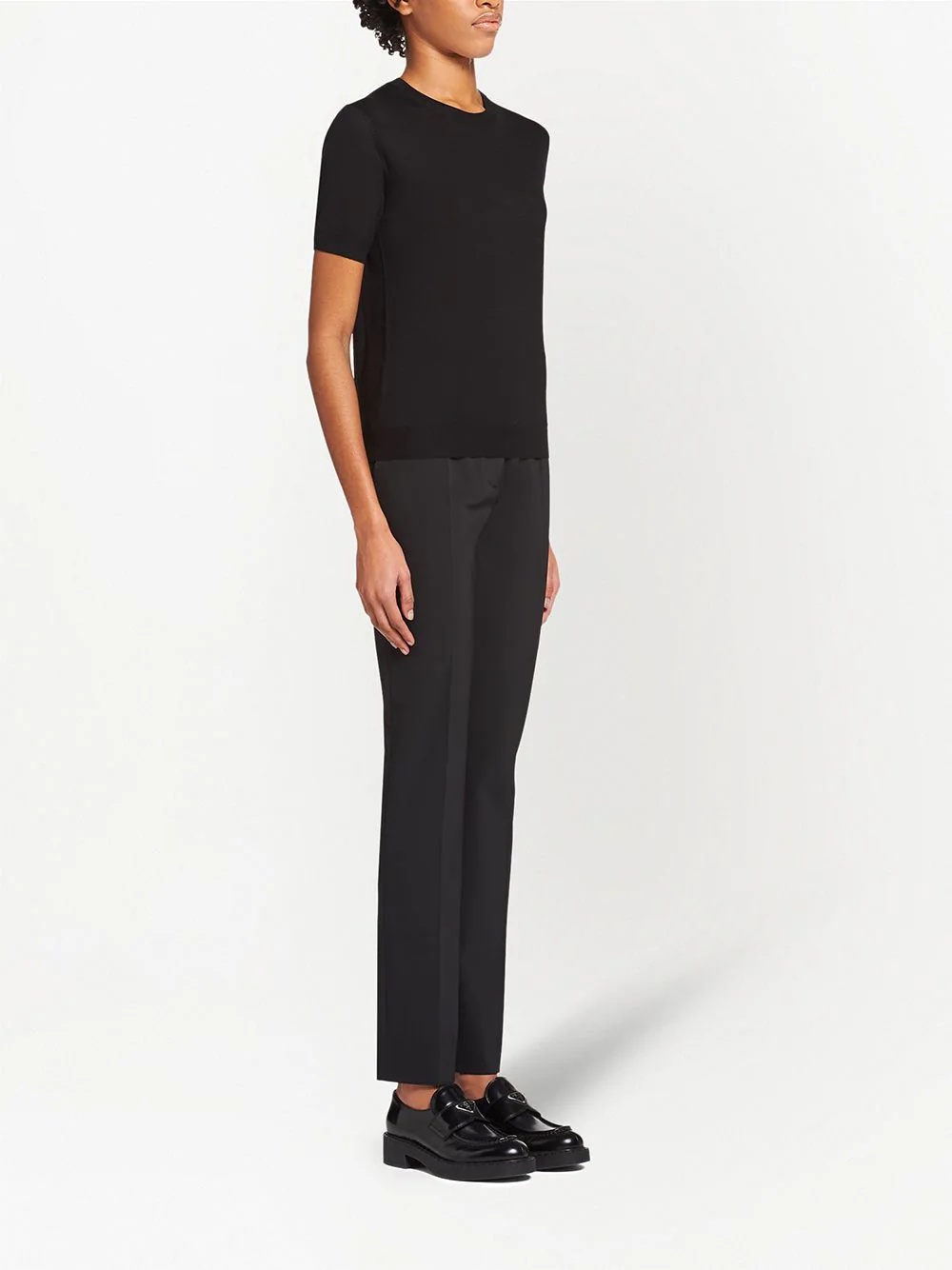 embroidered logo short-sleeve jumper - 3