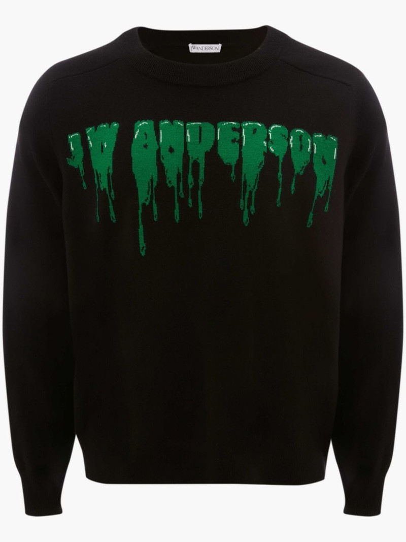 intarsia-knit logo jumper 1