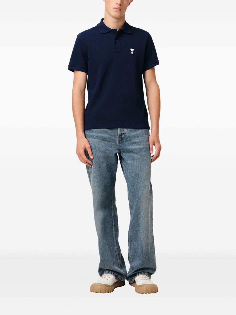 embroidered logo polo shirt - 2