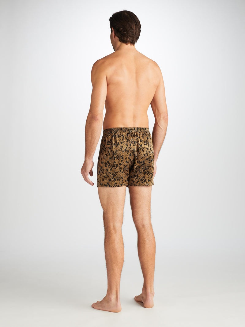 Men's Classic Fit Boxers Brindisi 108 Silk Satin Black 4