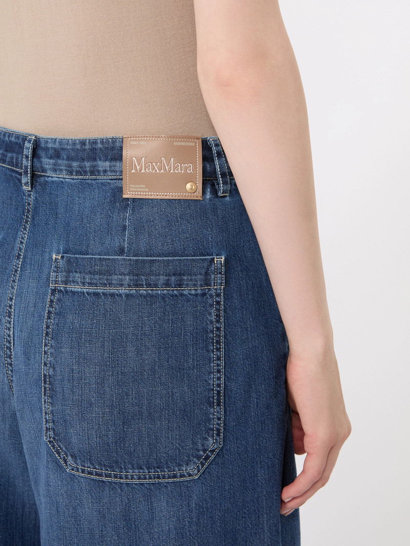 GELATO Straight leg cotton denim trousers - CHINA BLUE 5