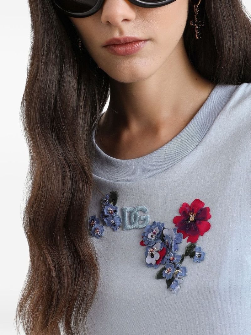floral-detail T-shirt 5
