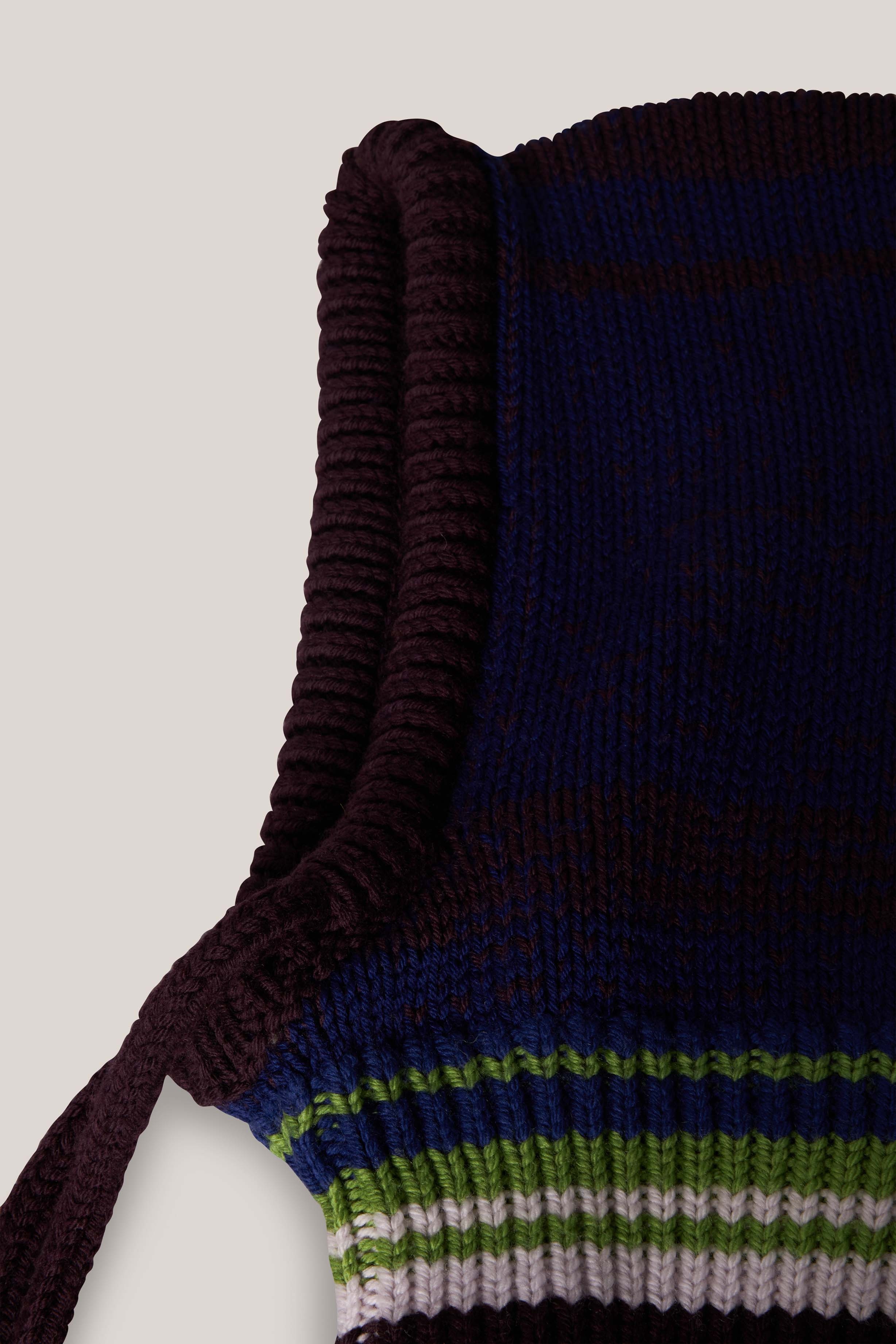 Striped Ribbed-Knit Balaclava - 3