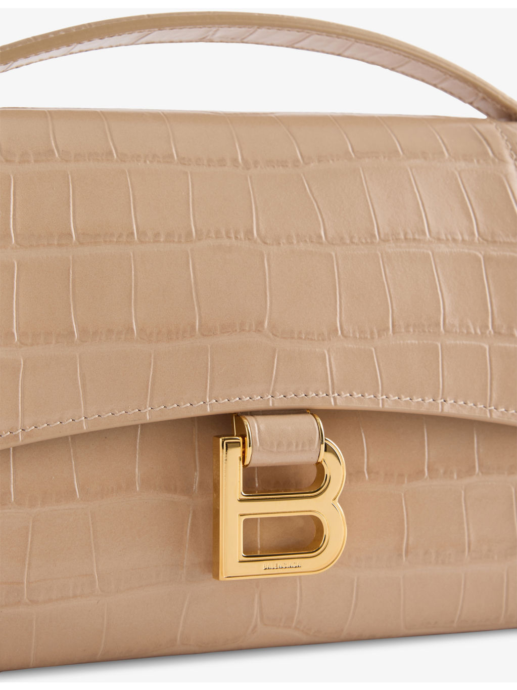 Hourglass Croc-Effect Leather Pochette - 3