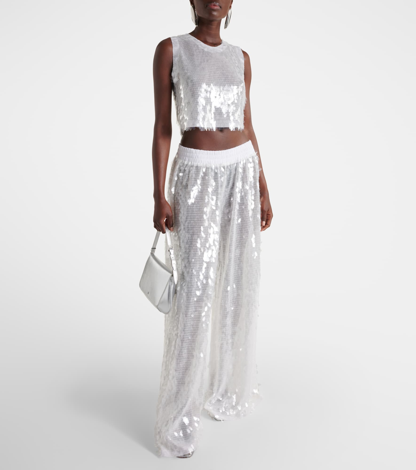 Sequined wide-leg pants - 2