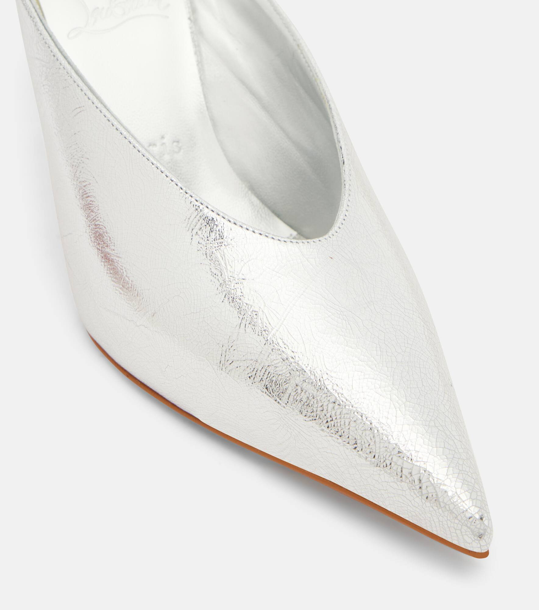 Miss Z 80 metallic leather mules - 5