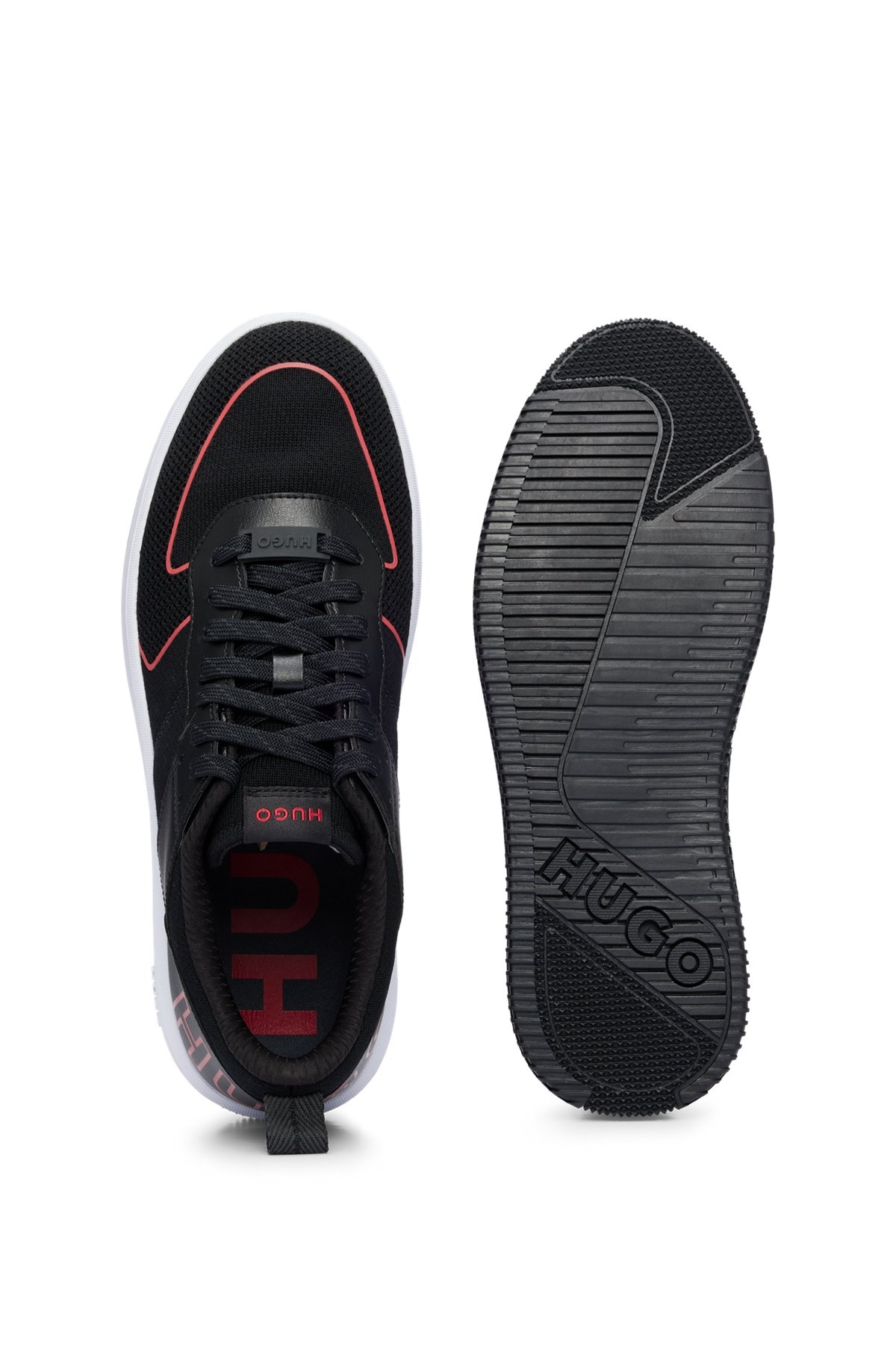 MIXED-MATERIAL TRAINERS WITH BRANDED BACKTAB - 4