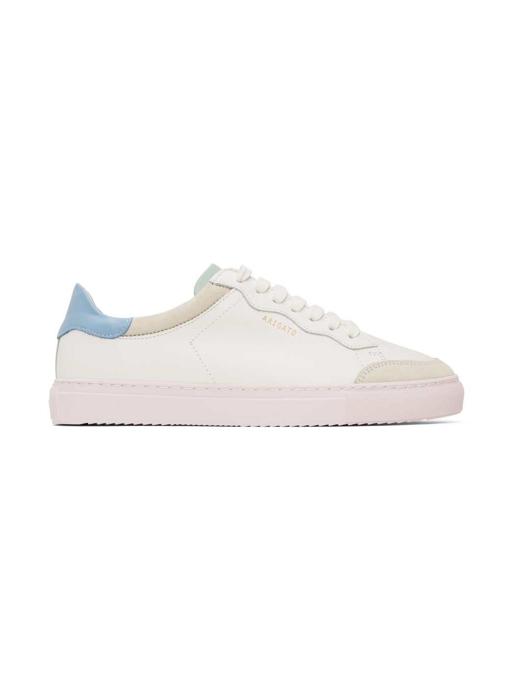 White & Pink Clean 180 Sneakers - 1