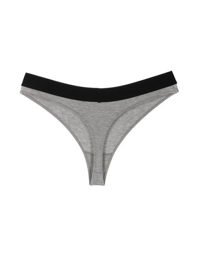 TOM FORD Grey Logo Waistband Thong outlook