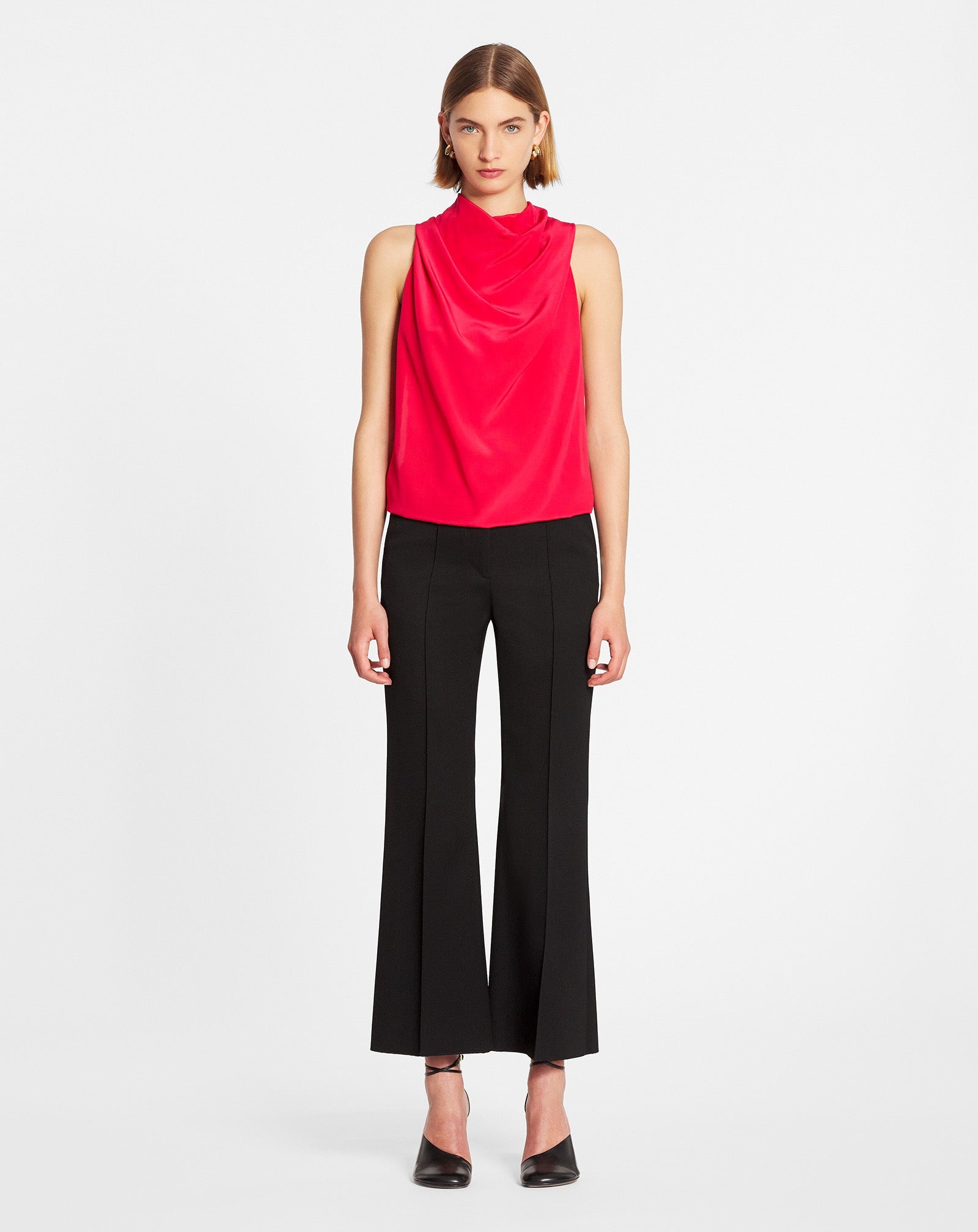 SLEEVELESS DRAPED TOP - 2