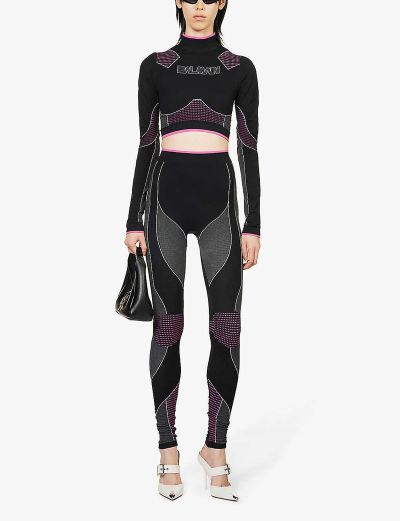 Balmain Ski high-rise stretch-woven leggings outlook