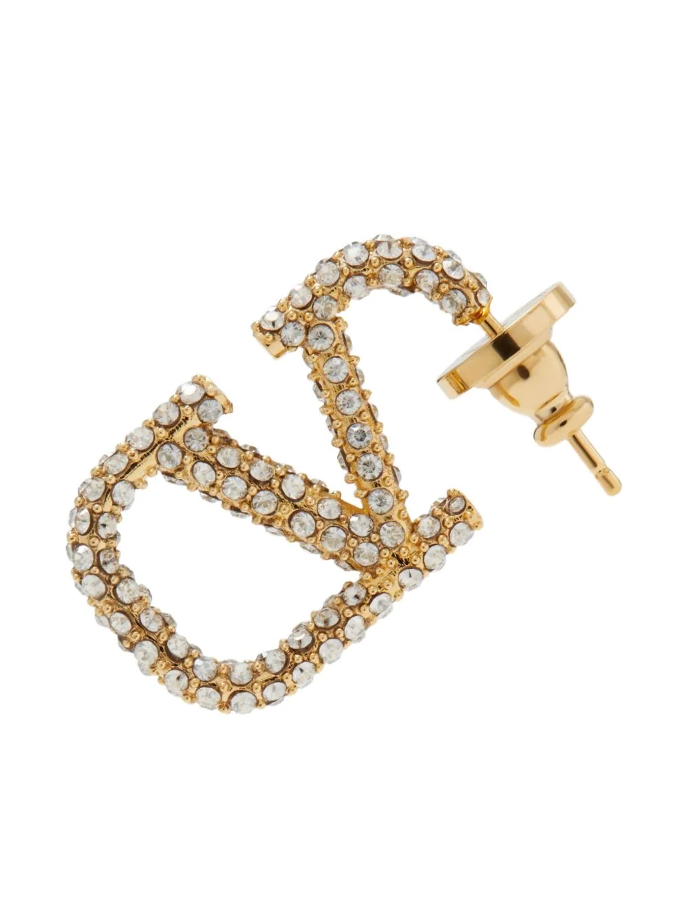 VLogo Signature crystal-embellished earrings - 1