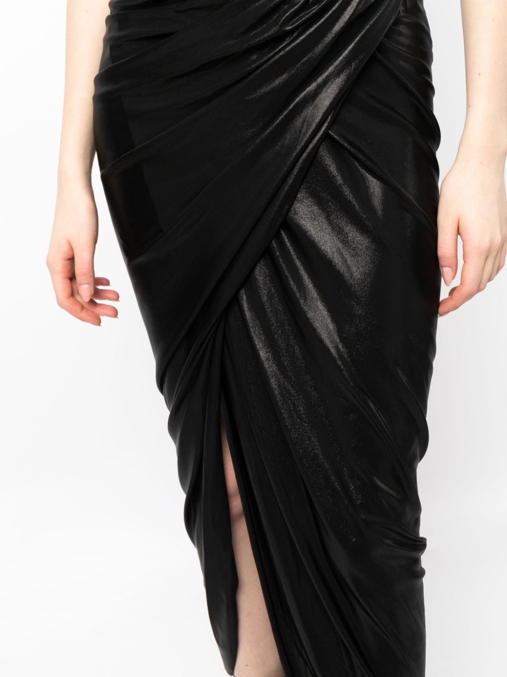 high-waisted draped skirt - 5