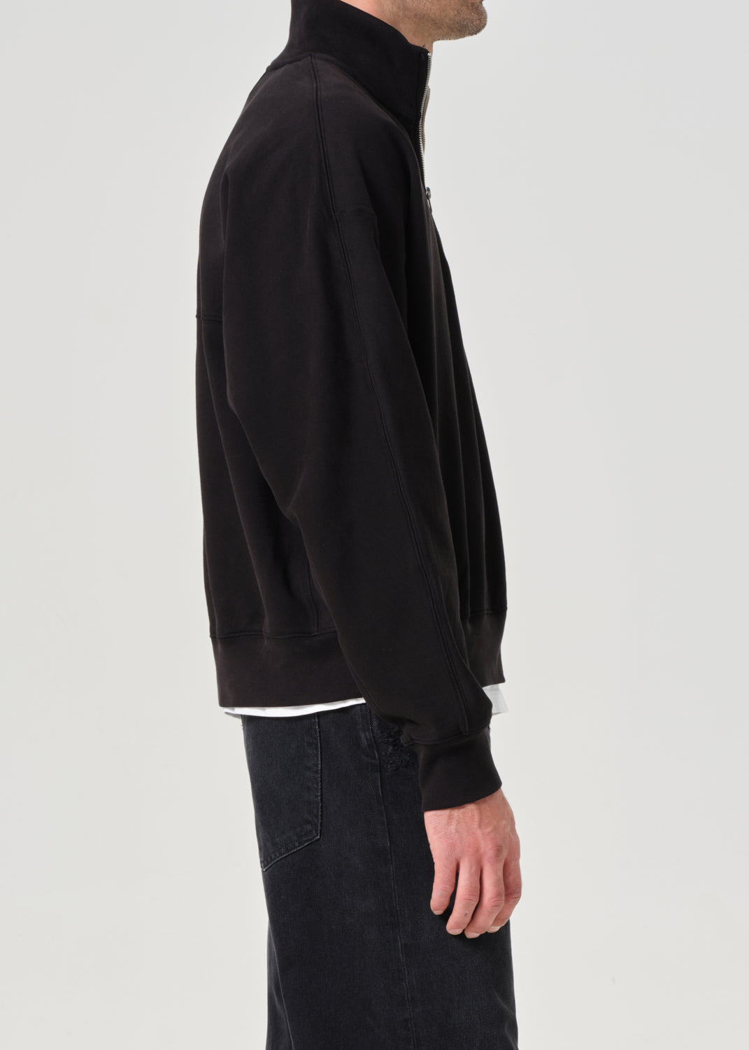 IDRIS QUARTER ZIP IN BLACK - 5