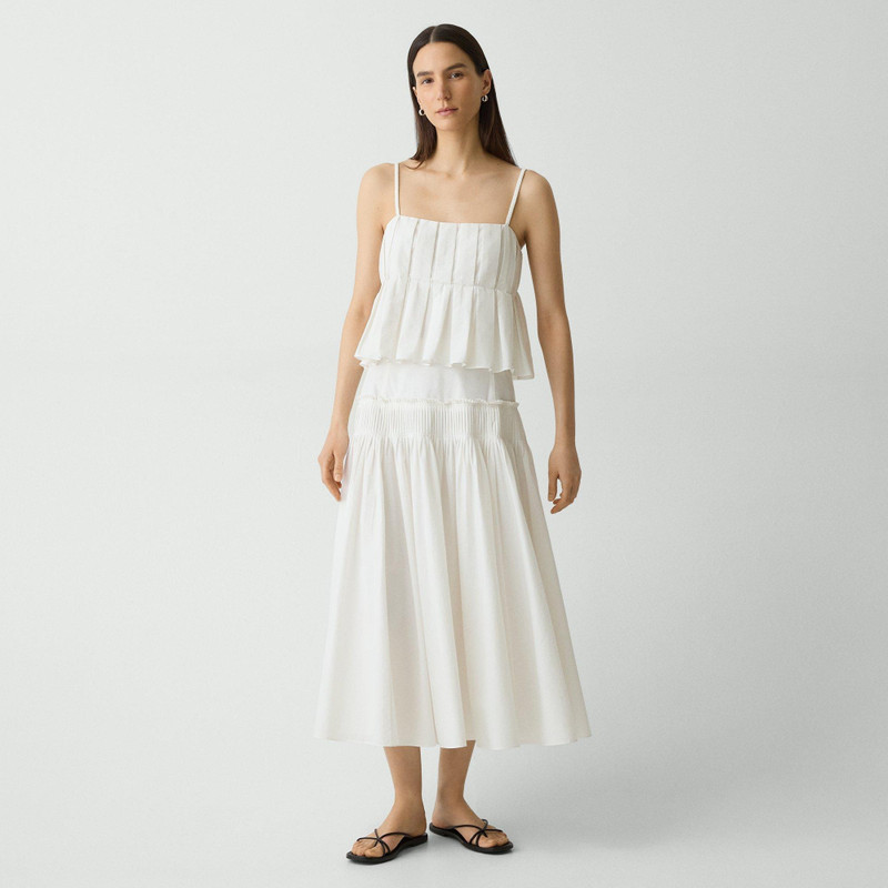 Theory Pleated Camisole in Cotton-Blend outlook