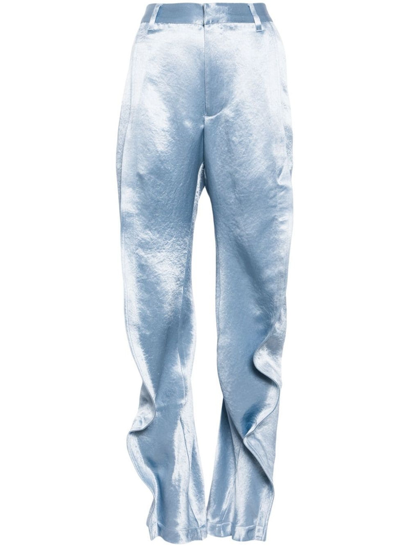 ruffled satin trousers 1