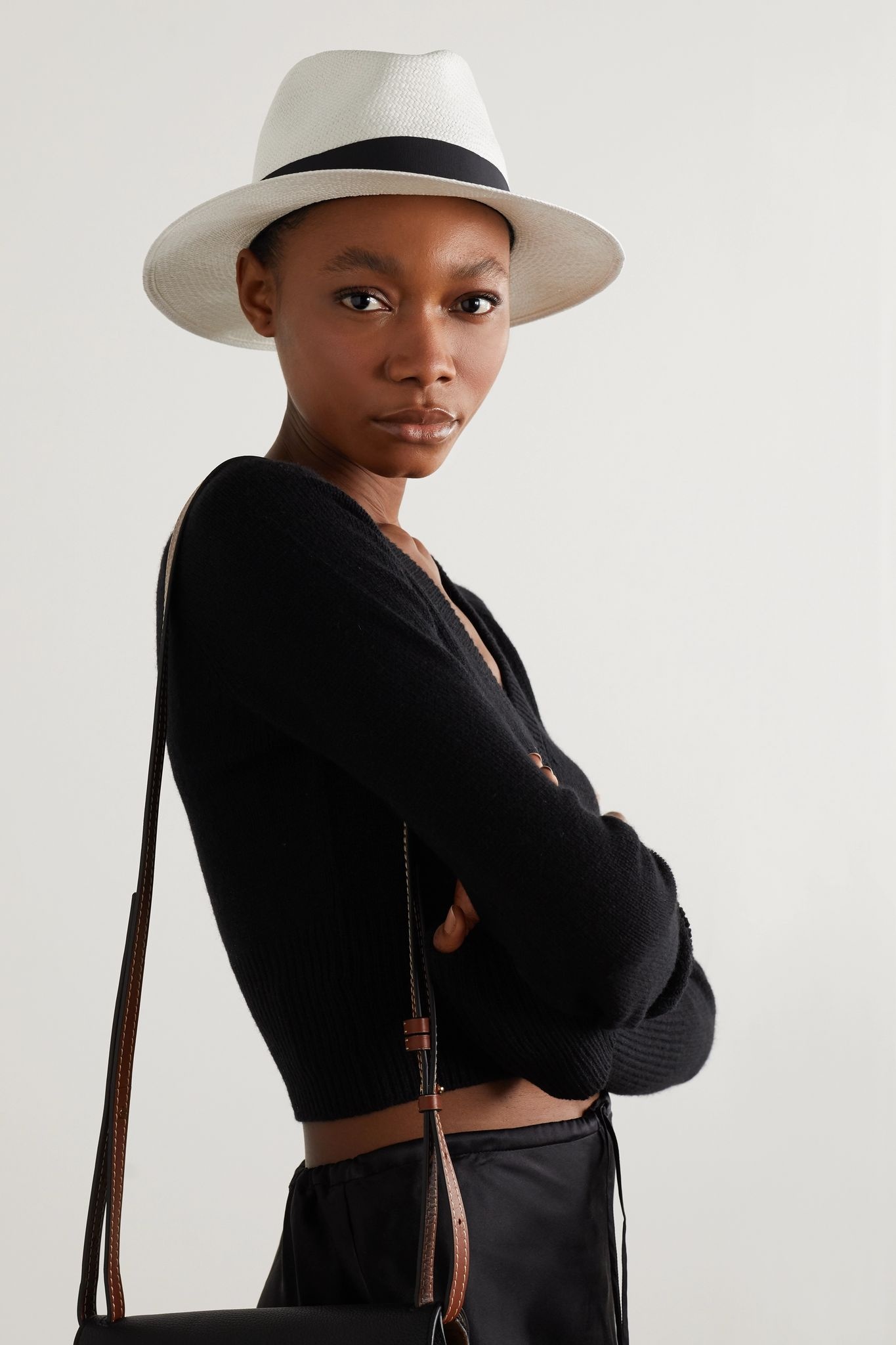 Grosgrain-trimmed straw Panama hat - 2