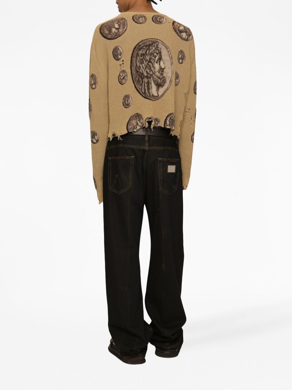 straight-leg cotton trousers - 4