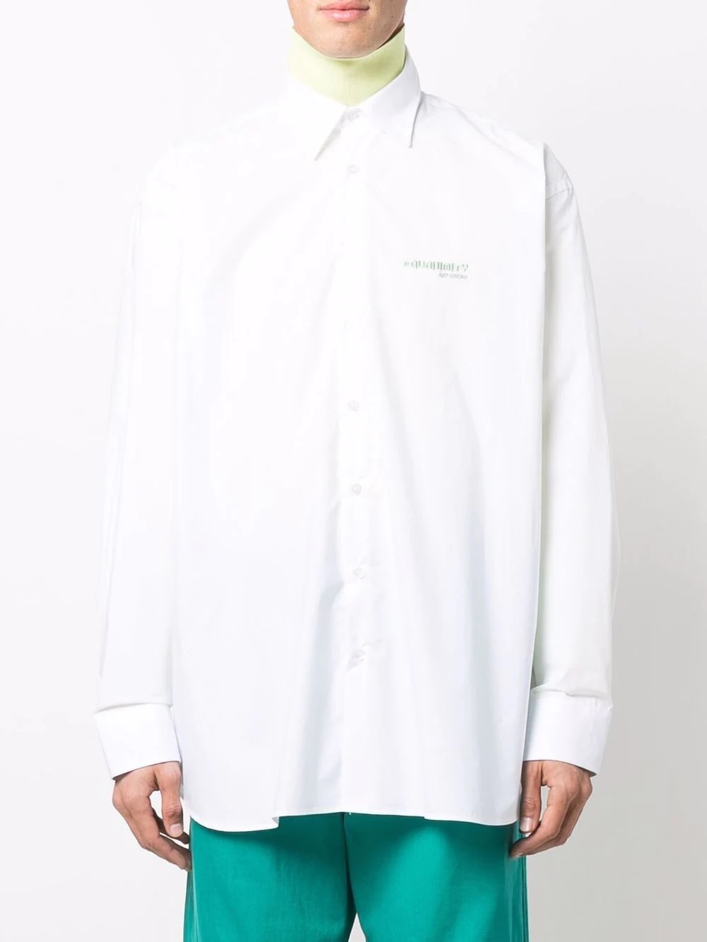 embroidered-logo shirt - 3