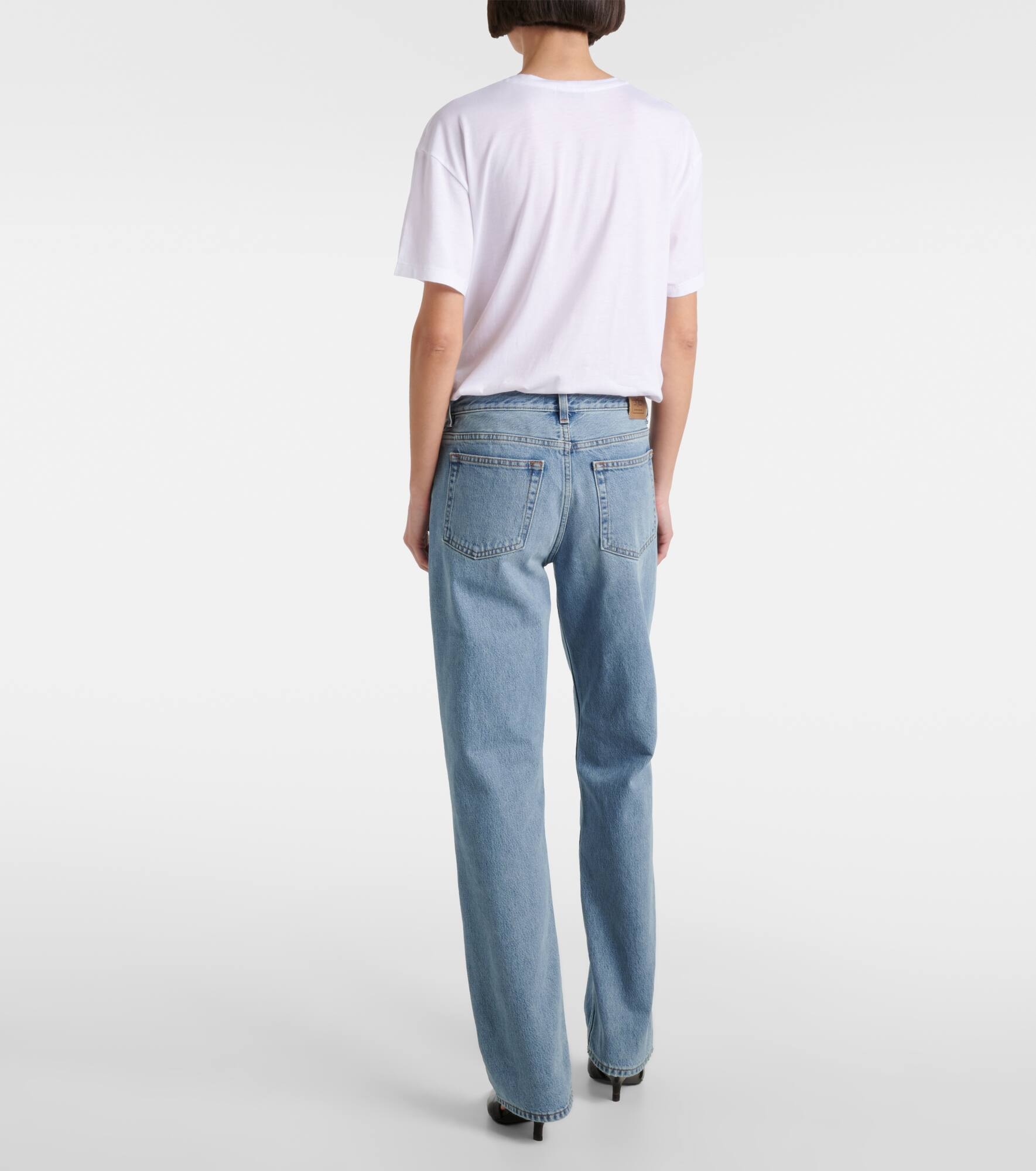 Faded low-rise straight jeans - 3