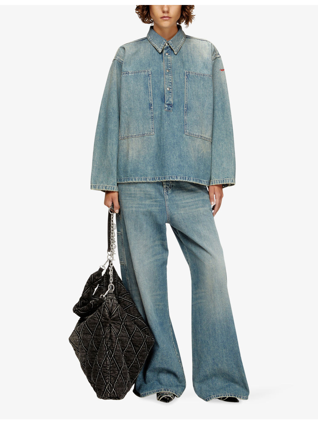 Relaxed-Fit Chest-Pocket Denim Shirt - 2