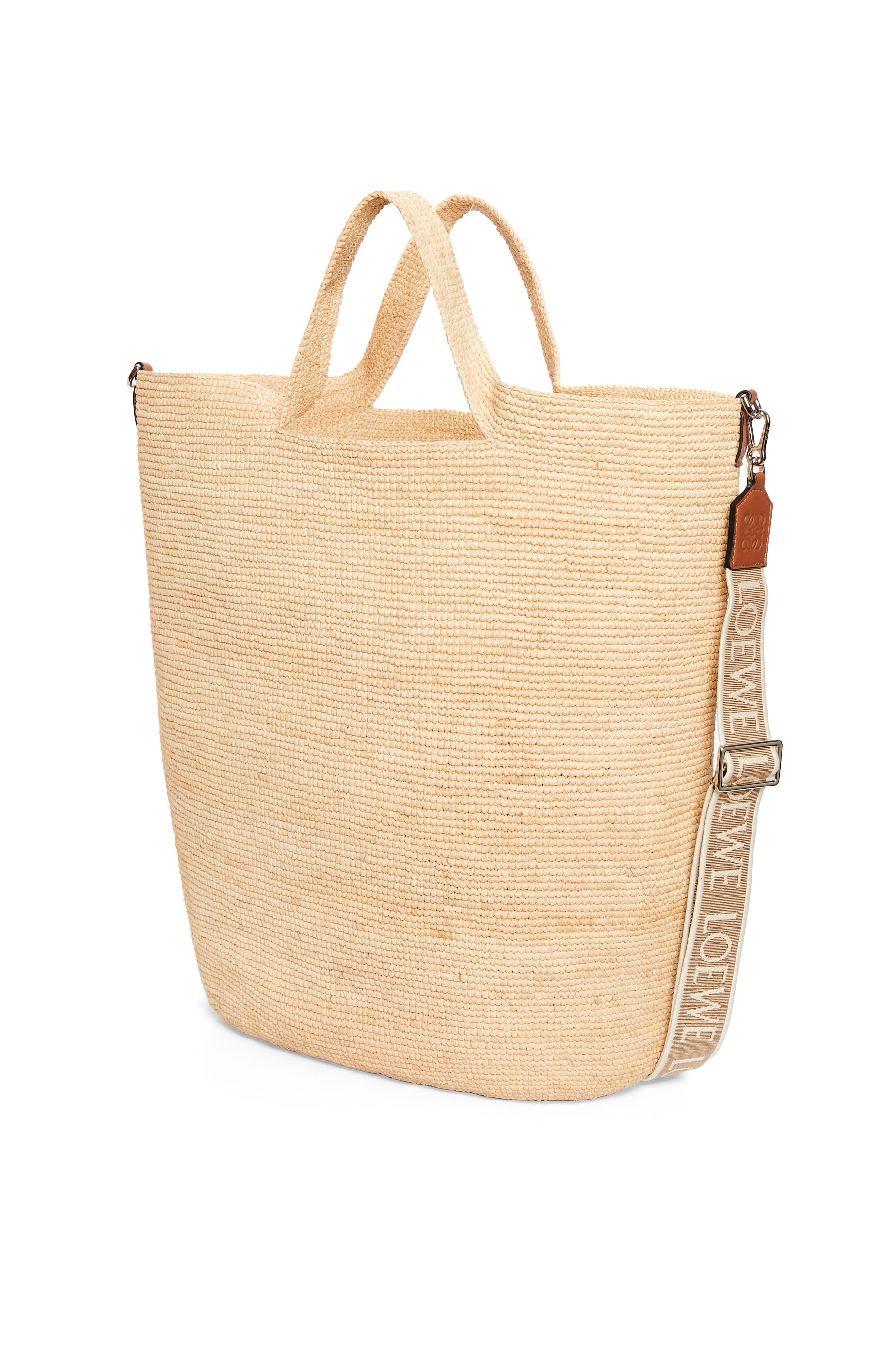 Large Slit bag in raffia and calfskin - 6