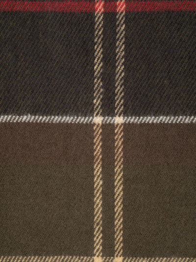 Barbour check-pattern fringe-detailing scarf outlook