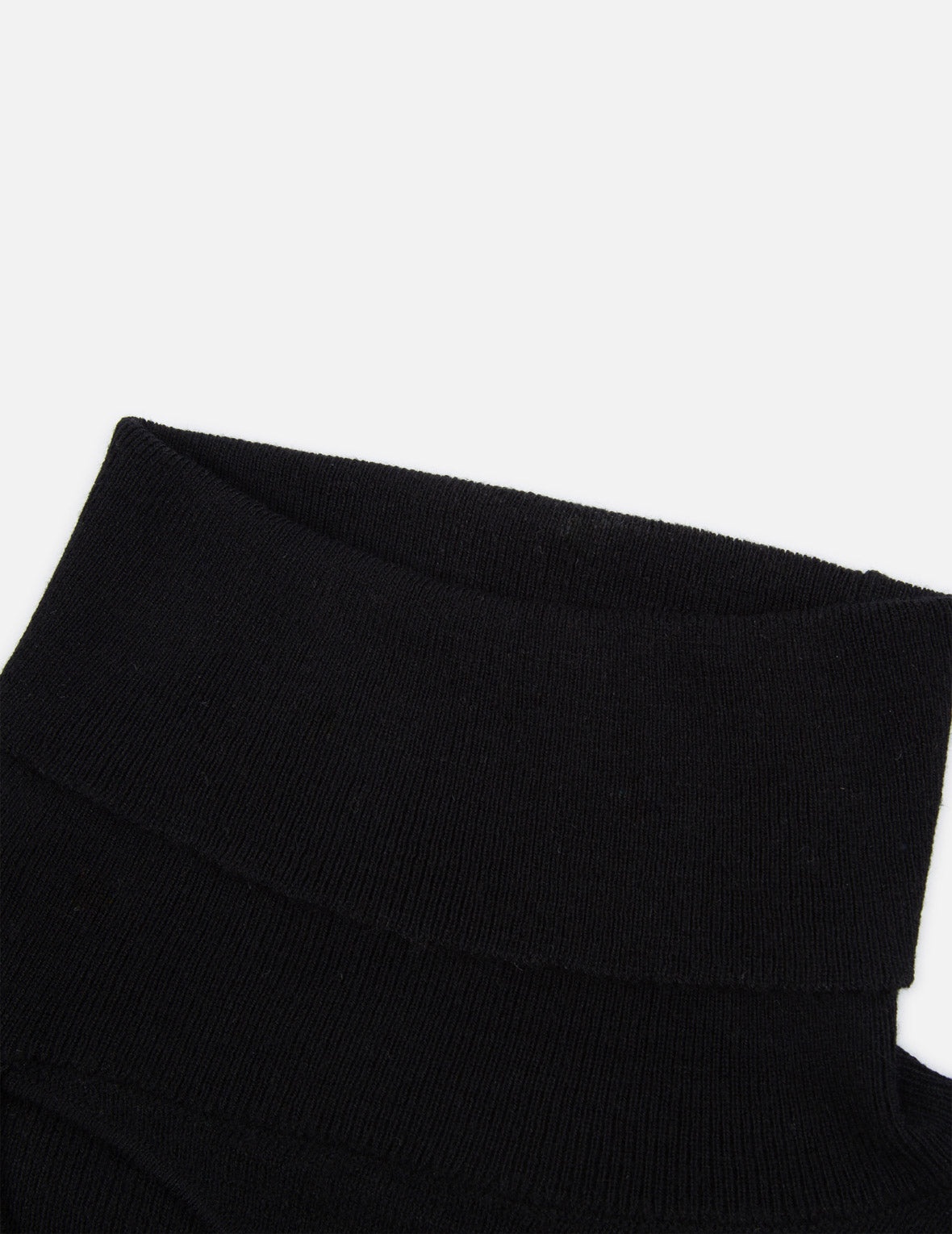 Cut-out Rib-Knitted Turtleneck Sweater - 10