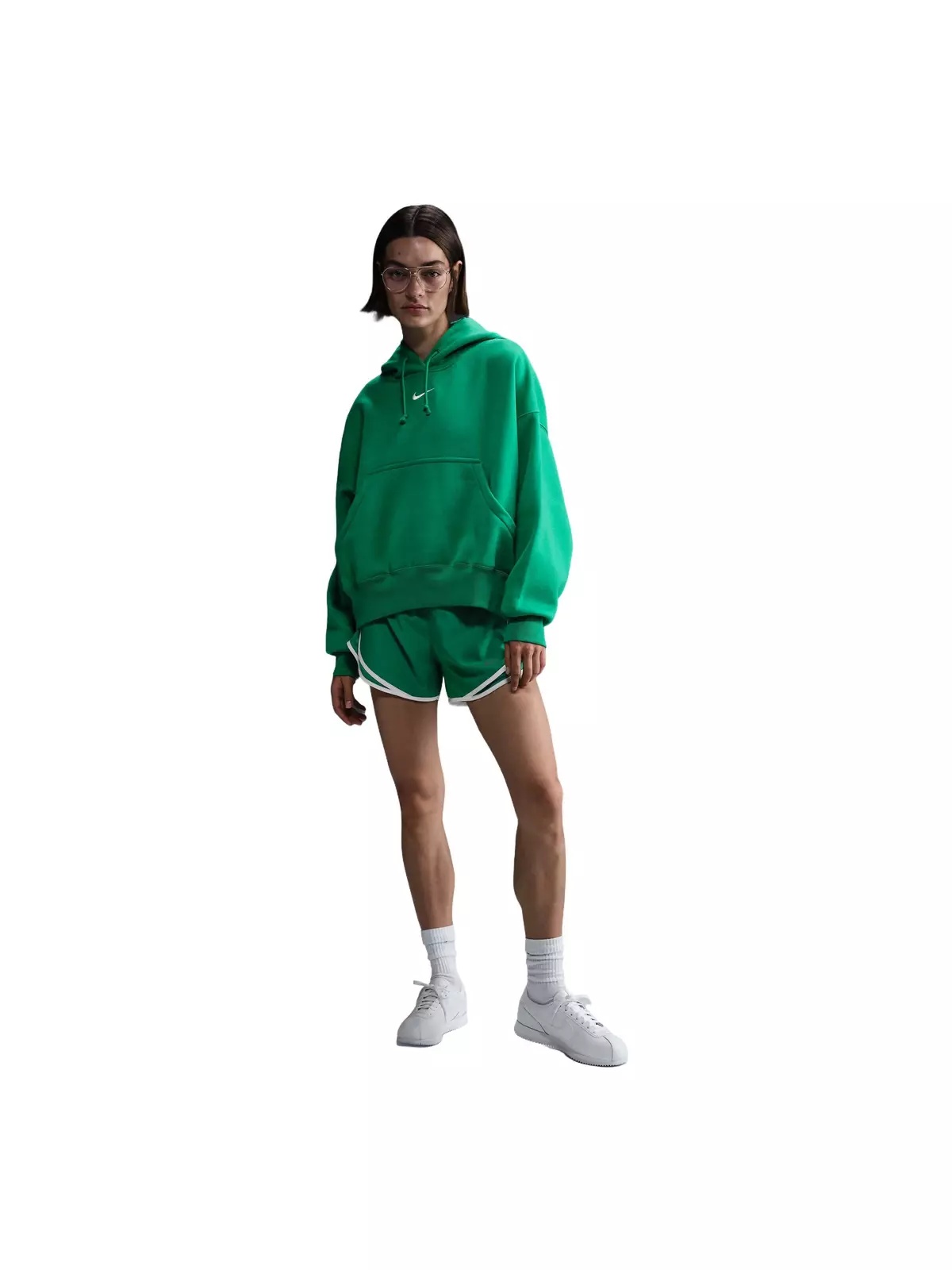 Women's Sportswear Phoenix Fleece Over-Oversized Pullover Hoodie - Green - 4