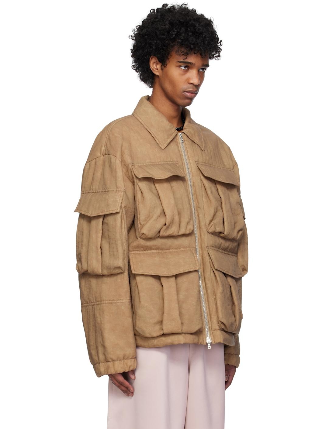 Brown Taffeta Jacket - 2