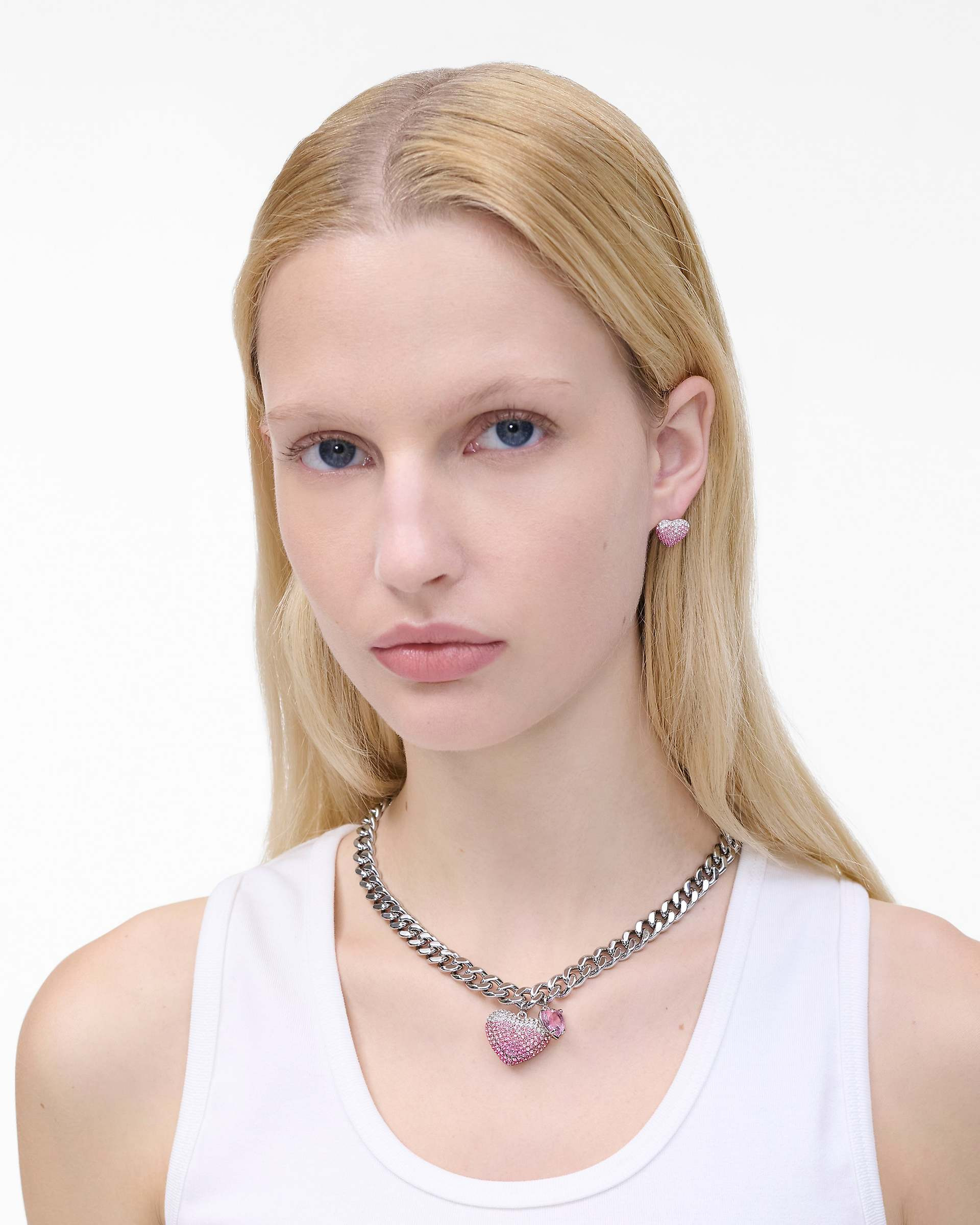 THE HEART BALLOON PAVE NECKLACE - 2