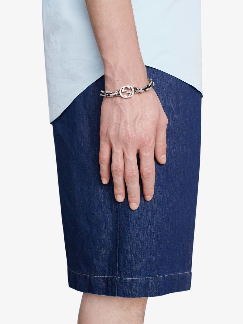 GUCCI Sterling silver Interlocking G bracelet outlook