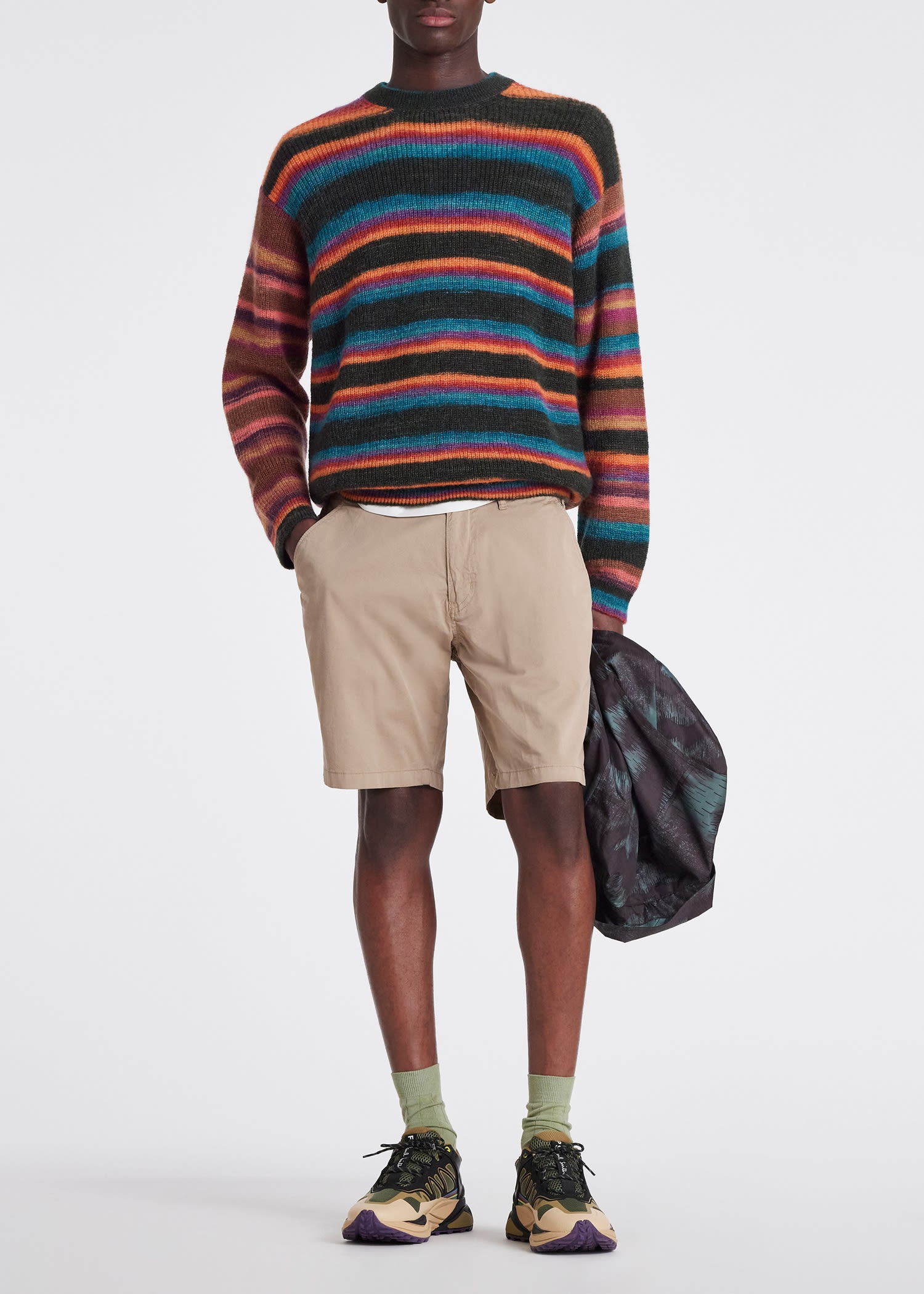 Pima Stretch-Cotton Garment-Dyed Shorts - 5