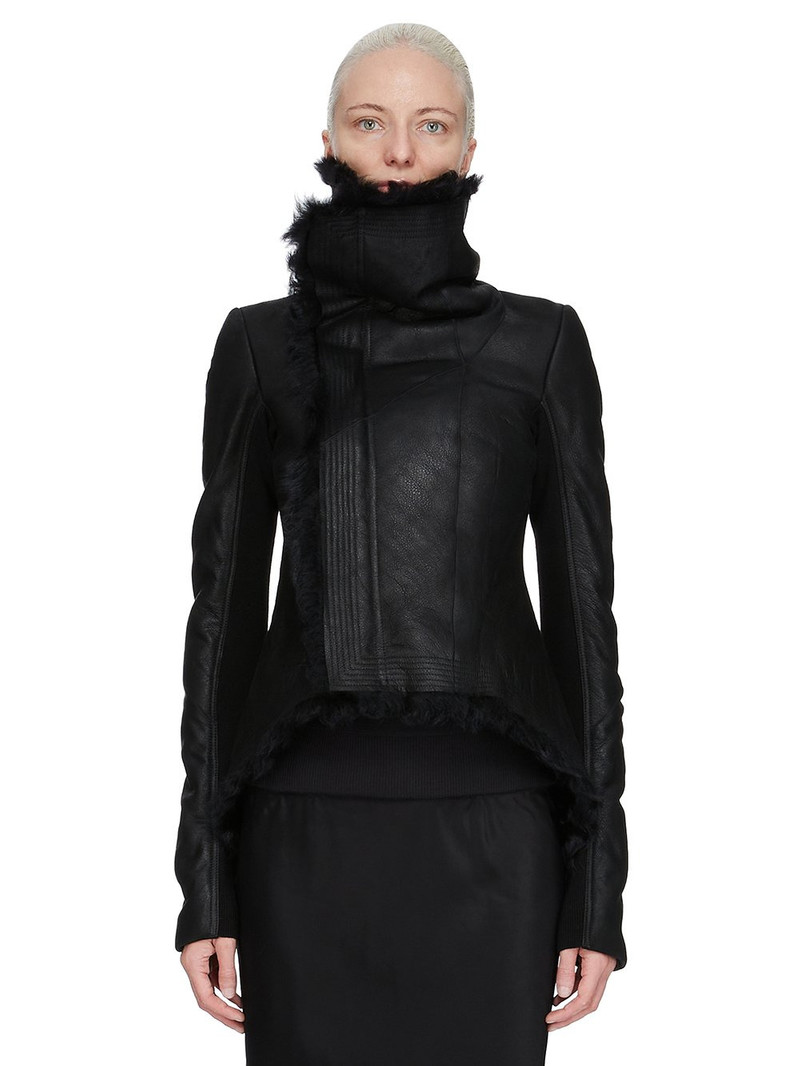fur-trimmed leather jacket 1