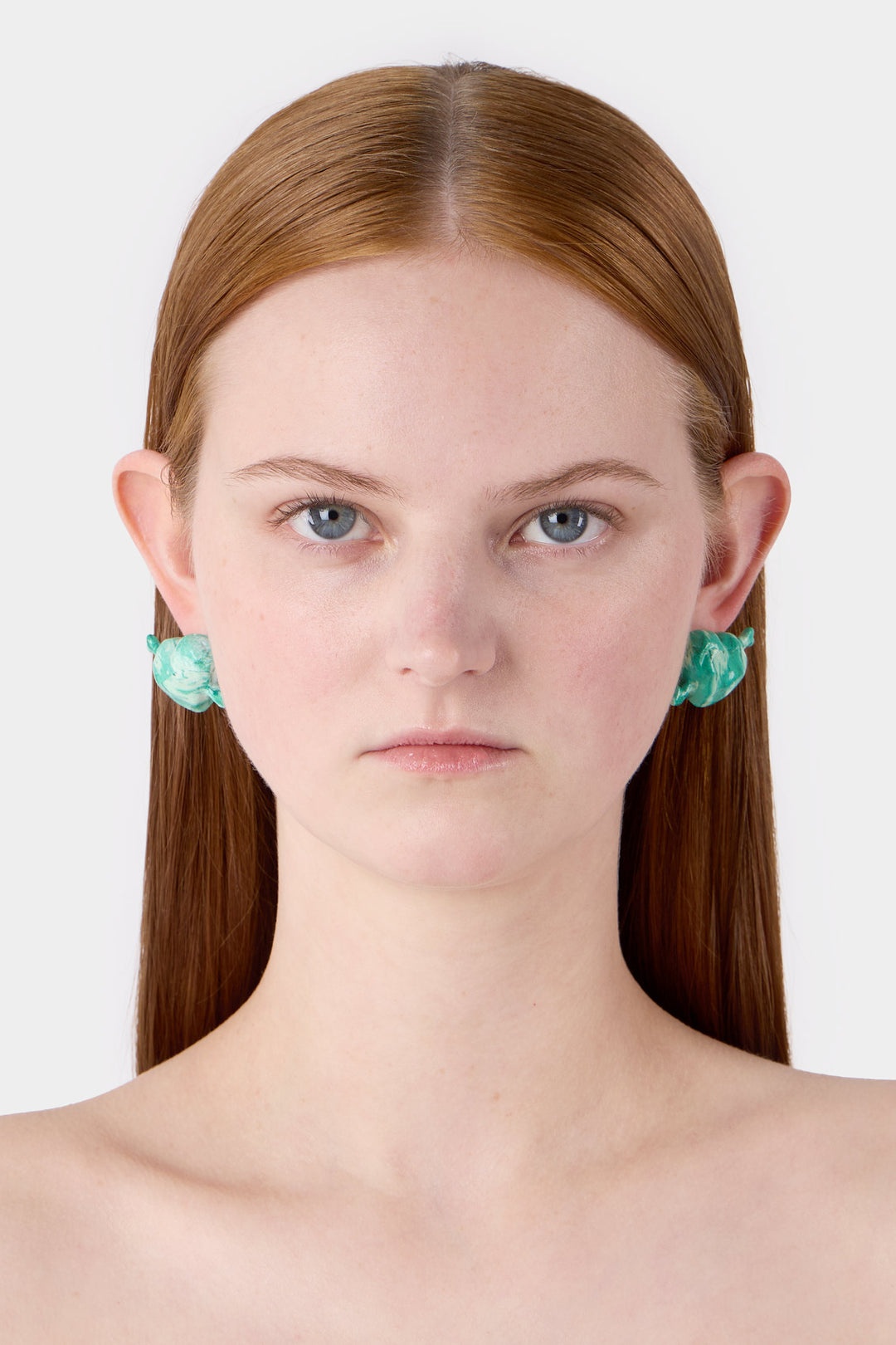 SMALL 'CUORE DI PIETRA' EARRINGS GOLD / shiny green - 4