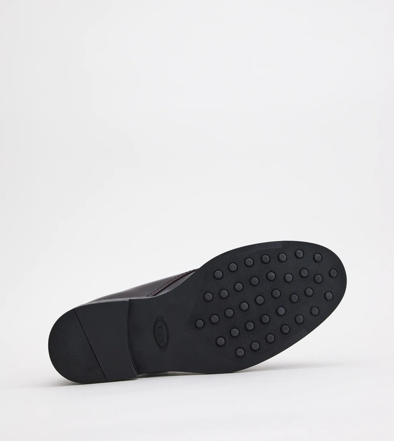 LACE-UPS IN LEATHER - BURGUNDY 4