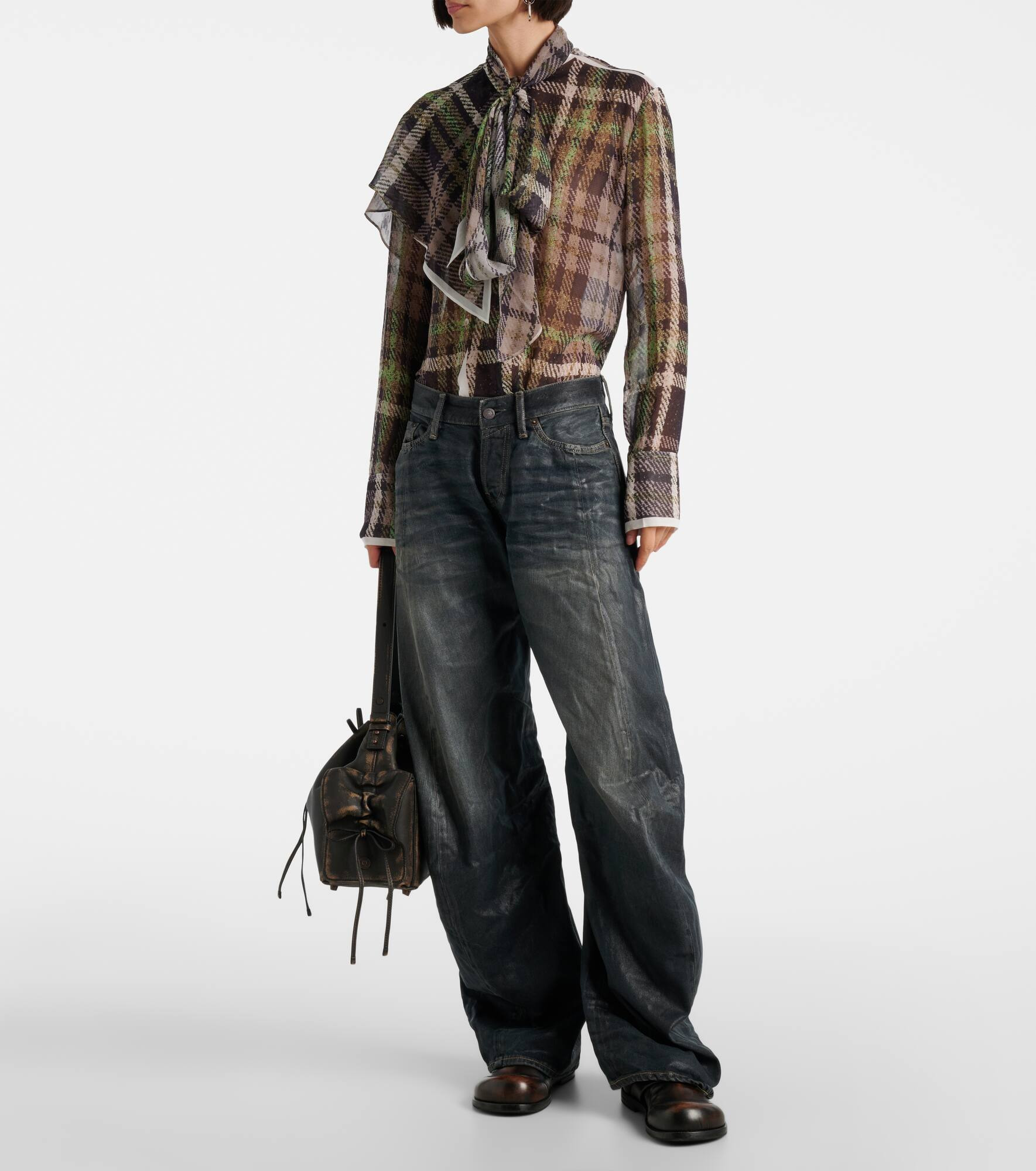2006F distressed wide-leg jeans - 7