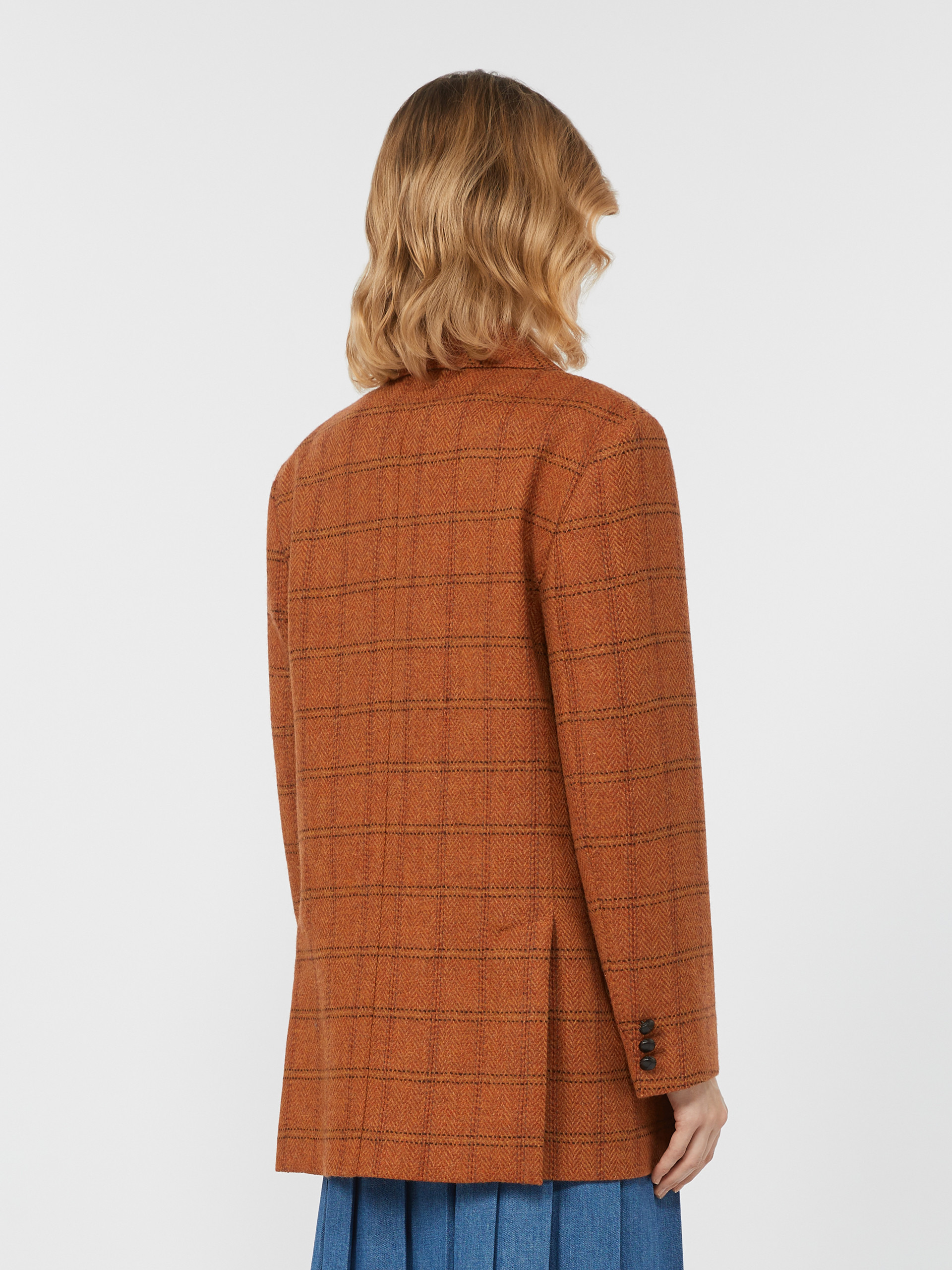 MINTEA Patterned wool blend blazer - 4