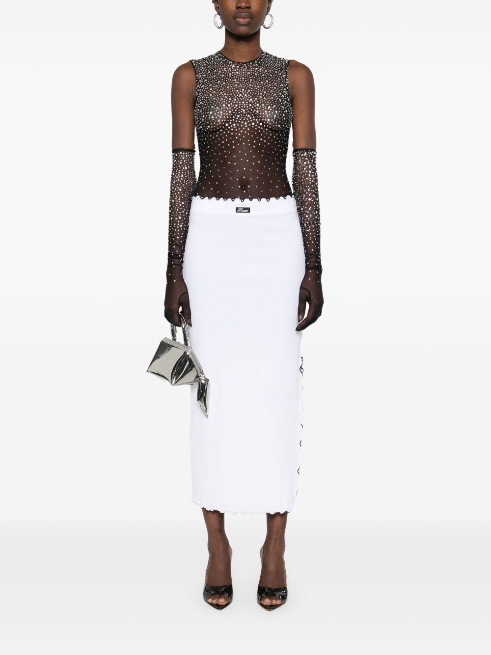 ribbed midi skirt - 2