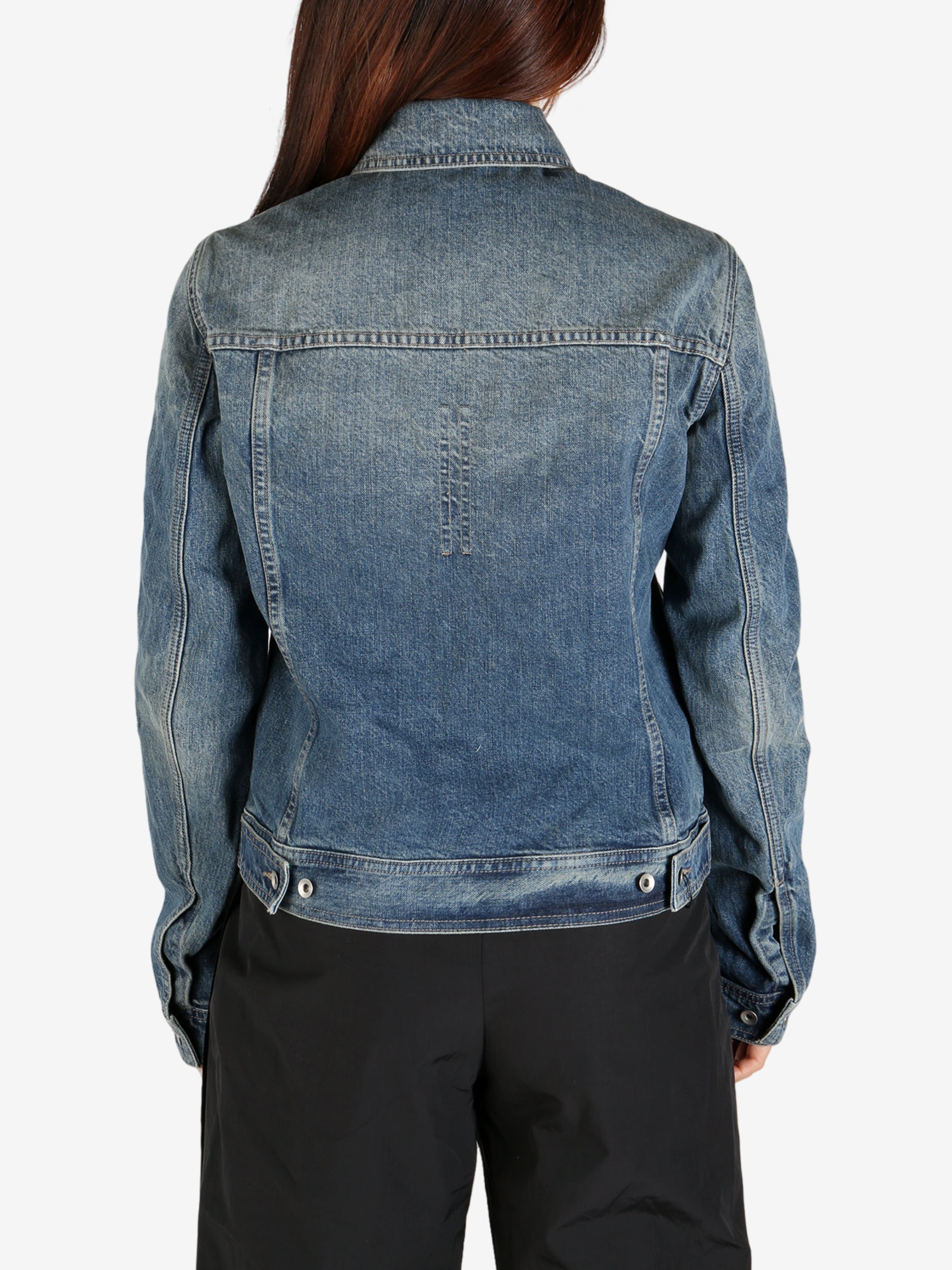 RICK OWENS DRKSHDW - Women Giacca In Denim Trucker Jacket - 3