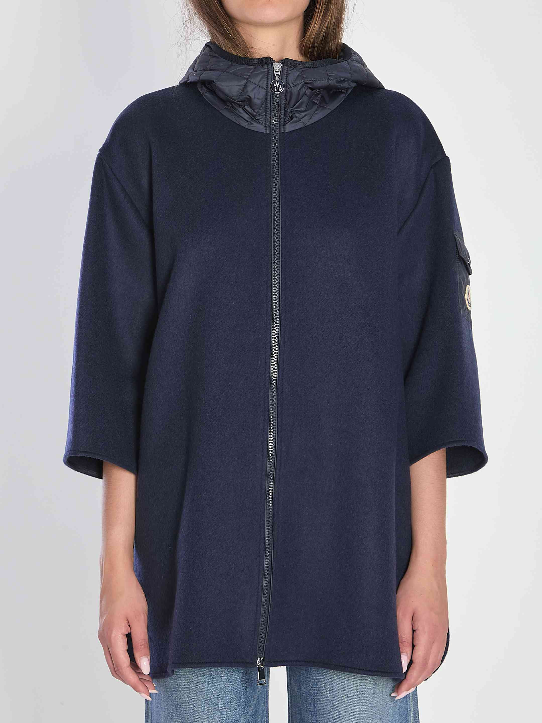 Moncler Women Hooded Wool Cape - 1