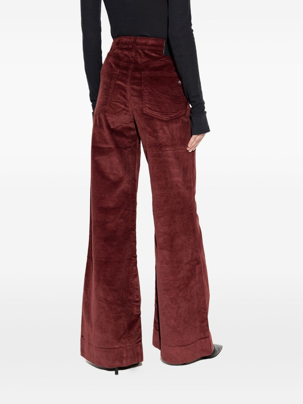 corduroy flared jeans - 4