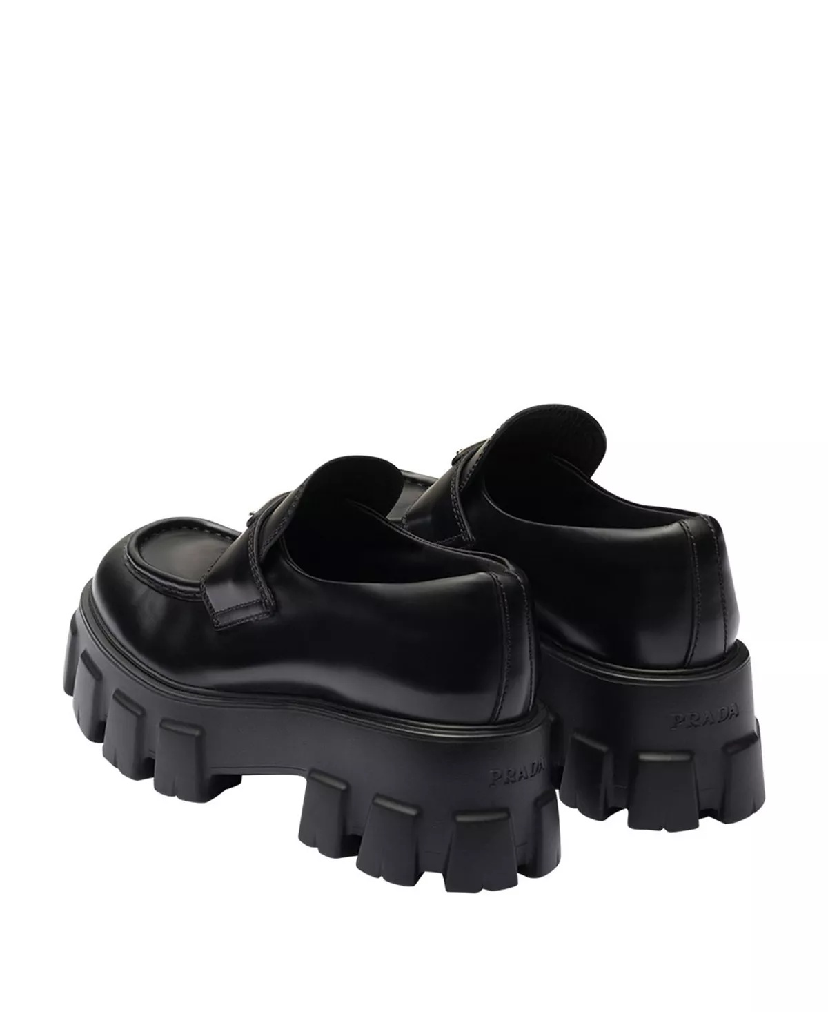 Women's Brushed Leather Monolith Loafers - 5