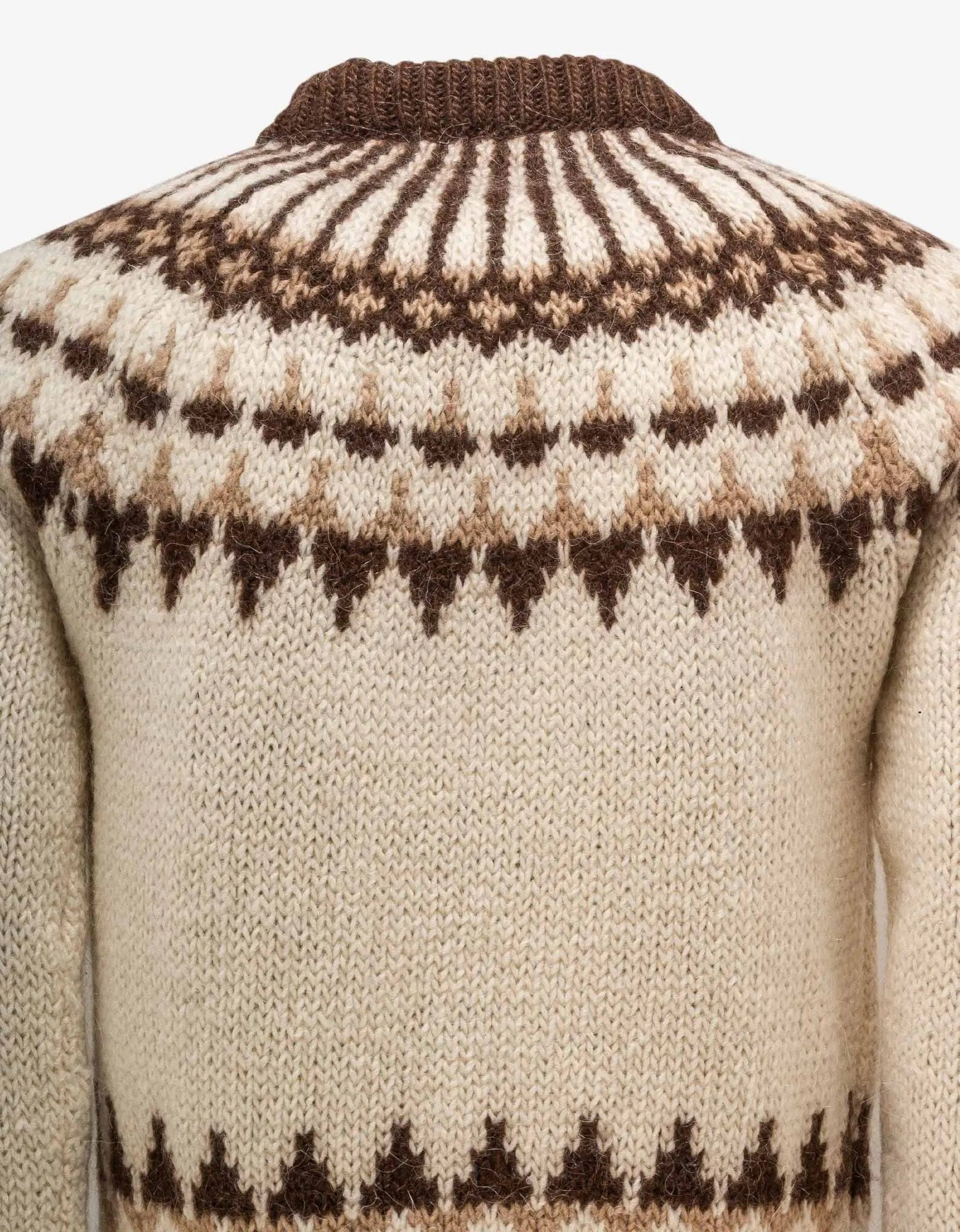 Saint Laurent Beige Fair Isle Wool & Mohair Sweater - 4
