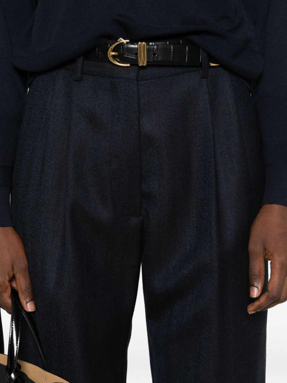 pleated wool trousers - 5
