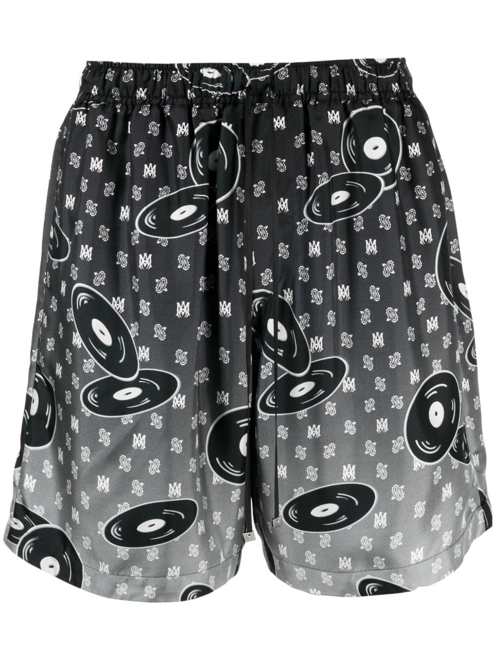 Falling Records silk shorts - 1