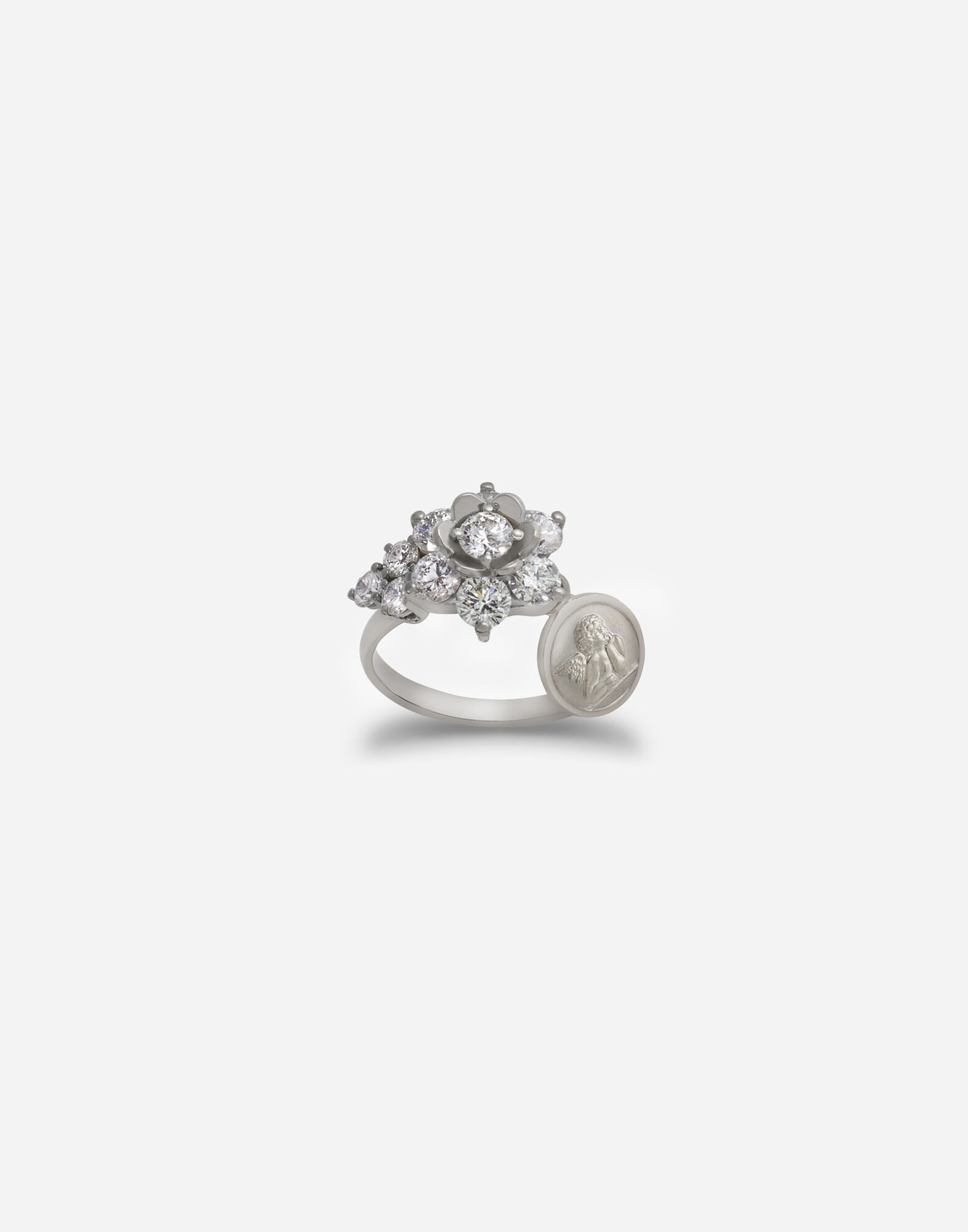 Sicily ring in white gold with diamonds - 1
