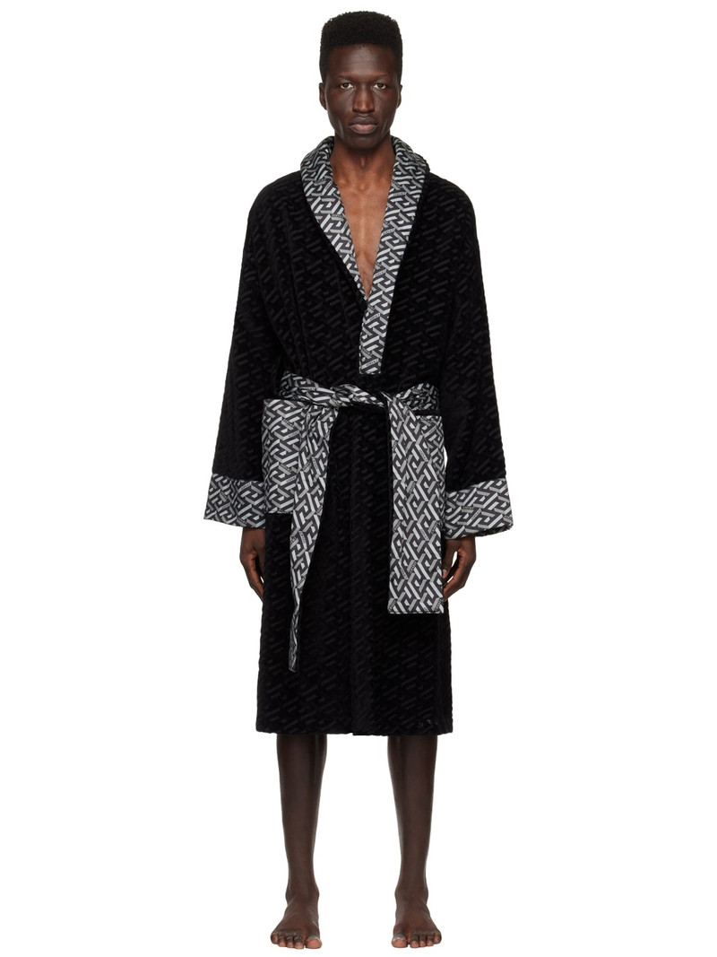 Black 'La Greca' Robe 1